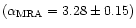 $({\alpha_{\rm MRA}} = 3.28 \pm 0.15)$