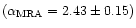 $({\alpha_{\rm MRA}} = 2.43 \pm 0.15)$