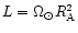 $L=\Omega_{\odot}R_{\rm A}^2$