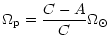 $\displaystyle \Omega_{\rm p} = \frac{C - A}{C} \Omega_{\odot}$