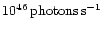 $10^{46}\,\rm photons\,s^{-1}$