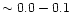 $\sim0.0 - 0.1$