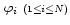 $\,\varphi_i\
{\scriptstyle (1\le i\le N)}$