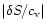 $\vert\delta S/c_{\rm v}\vert$