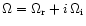 $\Omega=\Omega_{\rm r}+{i}\,\Omega_{\rm i}$