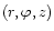 $(r, \varphi, z)$