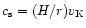 $c_{\rm s}=(H/r) v_{\rm K}$