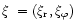 ${\rm\mbox{${\bf\xi}$ }} = (\xi_{\rm r}, \xi_{\varphi})$