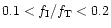 $0.1 < f_{\rm I}/f_{\rm T} < 0.2$
