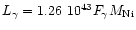 $L_\gamma=
1.26~10^{43}F_\gamma M_{\rm Ni}$