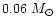 $0.06~M_\odot$