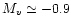 $M_{v}\simeq -0.9$