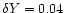 $\delta Y =
0.04$