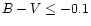 $B - V\leq -0.1$