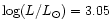 ${\rm log}(L/L_{\odot}) = 3.05$