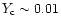 $Y_{\rm c}\sim 0.01$