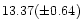 $13.37(\pm 0.64)$