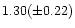 $1.30(\pm 0.22)$