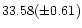 $33.58(\pm 0.61)$
