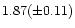$1.87(\pm 0.11)$