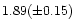$1.89(\pm 0.15)$