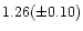 $1.26(\pm 0.10)$