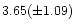 $3.65(\pm 1.09)$