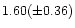 $1.60(\pm 0.36)$