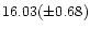 $16.03(\pm 0.68)$