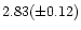 $2.83(\pm 0.12)$