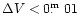 $\Delta V<0\hbox{$.\!\!^{\rm m}$ }01$
