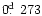 $0\hbox{$.\!\!^{\rm d}$ }273$