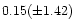 $0.15(\pm 1.42)$