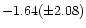 $-1.64(\pm 2.08)$