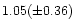 $1.05(\pm 0.36)$
