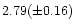 $2.79(\pm 0.16)$