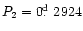 $P_2=0\hbox{$.\!\!^{\rm d}$ }2924$