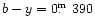 $b-y=0\hbox{$.\!\!^{\rm m}$ }390$