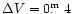 $\Delta V=0\hbox{$.\!\!^{\rm m}$ }4$