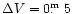 $\Delta V=0\hbox{$.\!\!^{\rm m}$ }5$