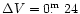 $\Delta V=0\hbox{$.\!\!^{\rm m}$ }24$