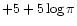 $+5+5\, {\rm log}\, \pi$