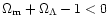 $\Omega_{{\rm m}}+\Omega_\Lambda-1<0$
