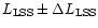 $L_{\rm LSS}\pm \Delta L_{\rm LSS}$
