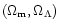 $(\Omega _{{\rm m}},\Omega _\Lambda )$