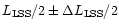 $ L_{\rm LSS}/2\pm \Delta L_{\rm LSS}/2$