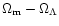 $\Omega _{{\rm m}}-\Omega _\Lambda $