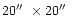$20\hbox{$^{\prime\prime}$ }\times 20\hbox{$^{\prime\prime}$ }$