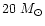 $20~M_{\odot}$