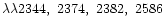 $\lambda\lambda
2344,~2374,~2382,~2586$